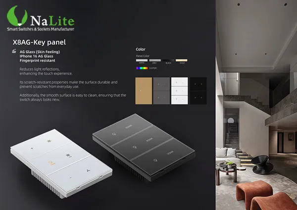 New Product Release X8AG Series iPhone-Grade AG Glass Smart Switch