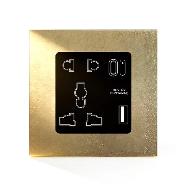 X18L Aluminum 2/3 Smart Global Sockets USB Type C