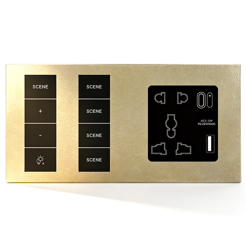 X18L Aluminum Smart Dimmer Switches and Smart Sockets