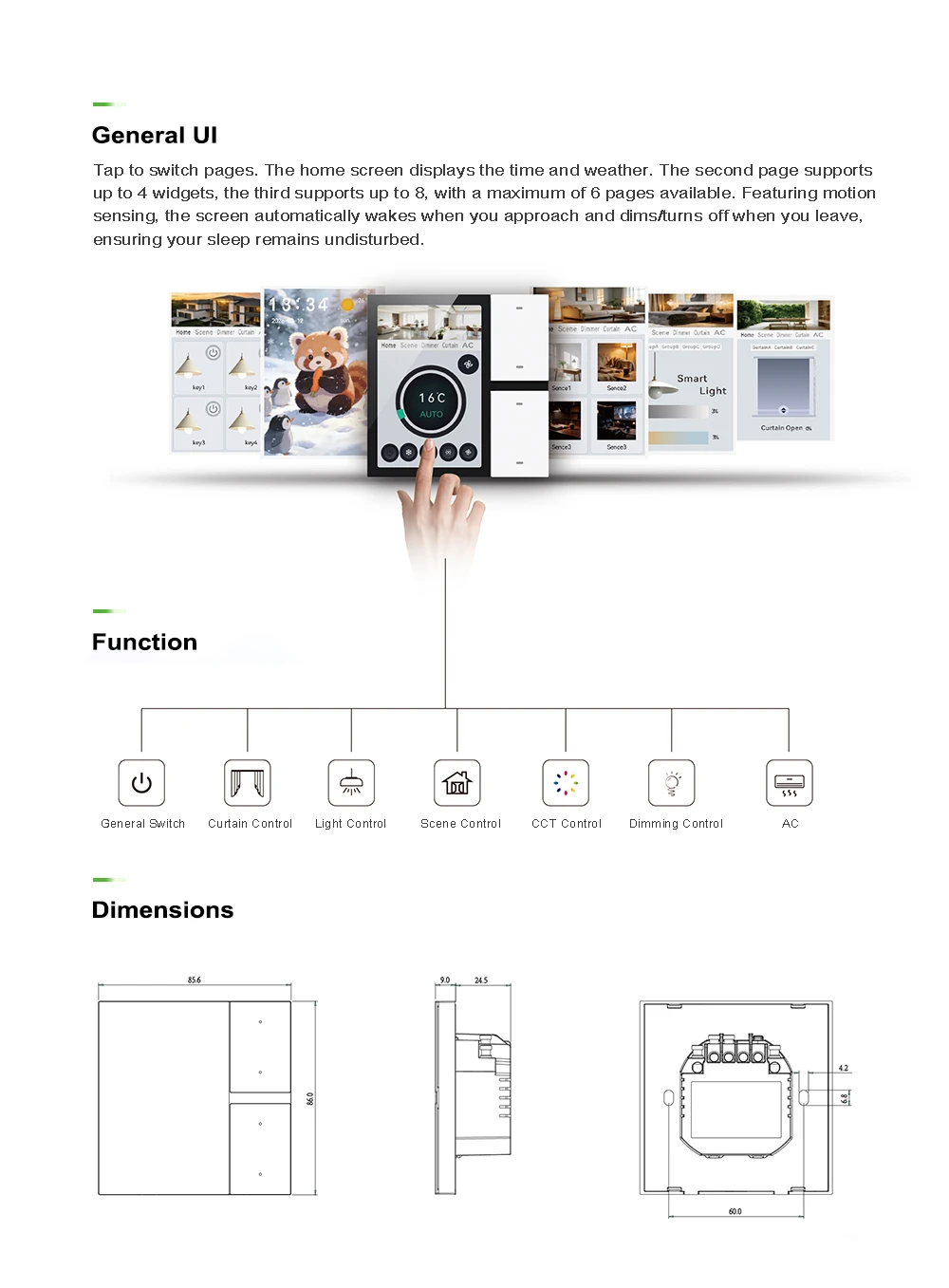 smart touch screen switch